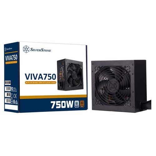 SilverStone VIVA 750 Bronze 80 PLUS Bronze 750W ATX Power Supply SST-VA750-B
