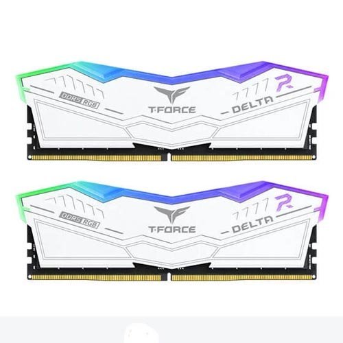 TeamGroup T-Force Delta RGB 32GB (16GBx2) DDR5 5600MHz Ram (White) FF4D532G5600HC32DC01