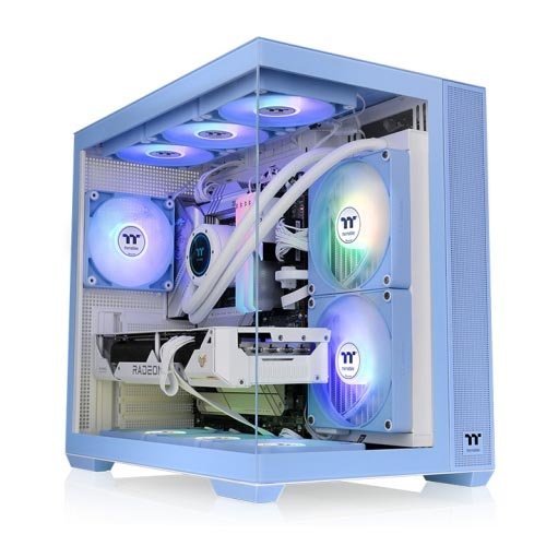 Thermaltake View 380 TG ARGB Hydrangea Blue Mid Tower Cabinet CA-1Z2-00MFWN-00