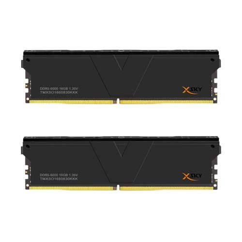 V-COLOR Manta XSky 32GB ( 16GB x 2 ) 6000MHz DDR5 RAM memory Black TMXSO1660830KKK