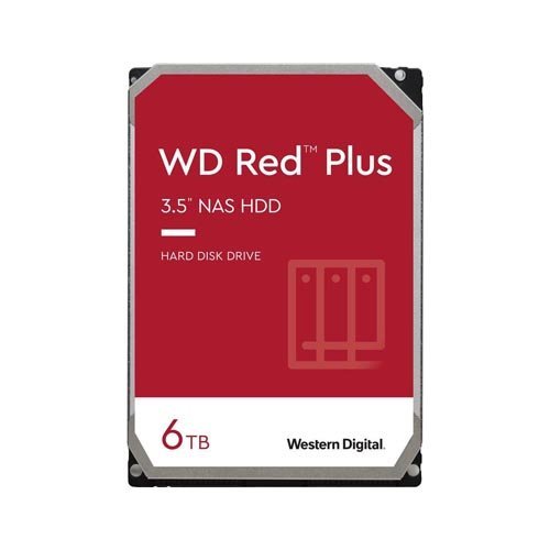 WD Red Plus 6TB NAS 3.5 Inch 5640 RPM Hard Disk Drive WD60EFPX