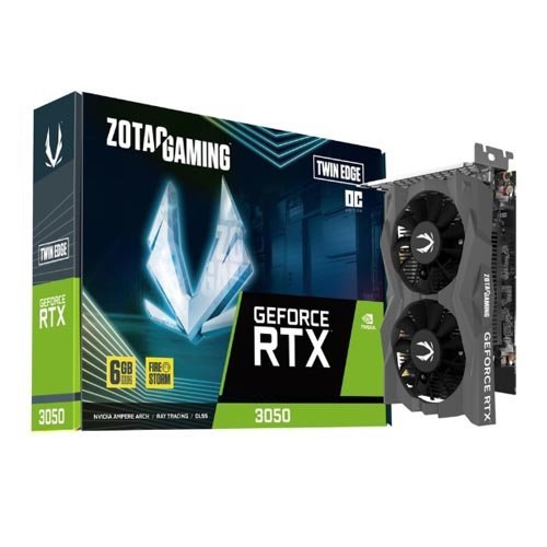 ZOTAC GAMING GeForce RTX 3050 6GB GDDR6 Twin Edge OC Graphic Card ZT-A30510H-10L