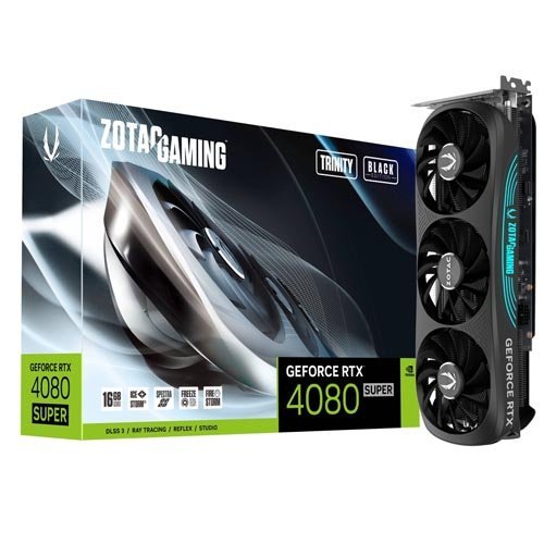 ZOTAC GAMING GeForce RTX 4080 SUPER Trinity Black Edition 16GB GDDR6X Graphic Card ZT-D40820D-10P