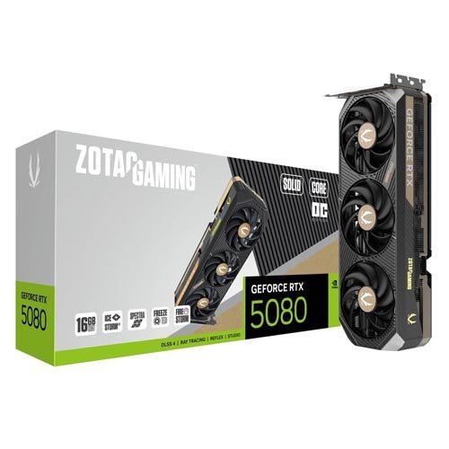 ZOTAC GAMING GeForce RTX 5080 SOLID CORE OC 16GB GDDR7 Graphic Card ZT-B50800J2-10P