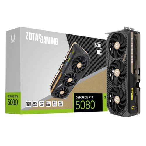 ZOTAC GAMING GeForce RTX 5080 SOLID OC 16GB GDDR7 Graphic Card ZT-B50800J-10P