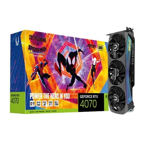 Zotac Gaming RTX 4070 Amp Airo Spider Man 12GB Graphics Card ZT-D40700F-10SMP