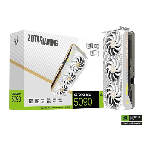 Zotac Gaming RTX 5090 Solid OC 32GB GDDR7 White Edition Graphics Card ZT-B50900Q-10P