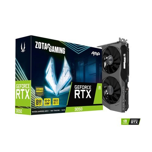 Zotac RTX 3050 AMP LHR 8GB Gaming Graphics Card ZT-A30500F-10M