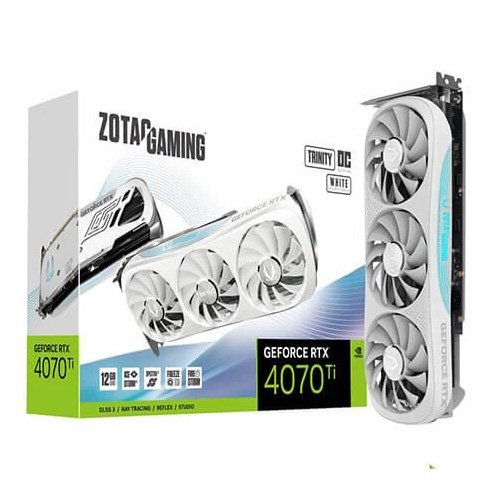 Zotac RTX 4070 Ti Trinity OC White Edition 12GB Graphics Card ZT-D40710Q-10P